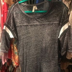 Free People: striped athletic tee